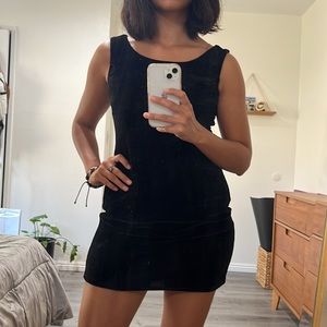 Little black velvet dress